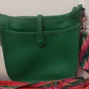 Green Leather Crossbody Bag